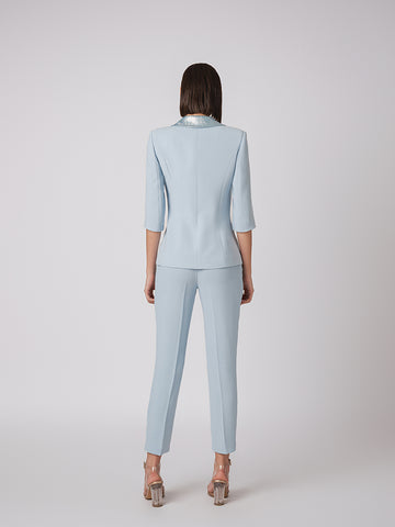 3 piece glitter trim suit 3 piece glitter trim suit