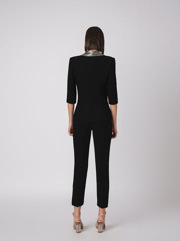 3 piece glitter trim suit 3 piece glitter trim suit