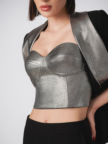 3 piece glitter trim suit 3 piece glitter trim suit