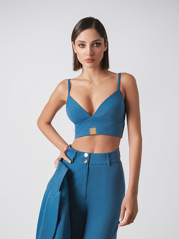 3 piece pant, crop and blazer set 3 piece pant, crop and blazer set