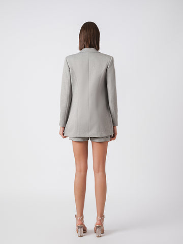 3 piece short, crop and blazer set 3 piece short, crop and blazer set