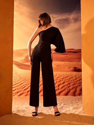 One-shoulder jumpsuit One-shoulder jumpsuit