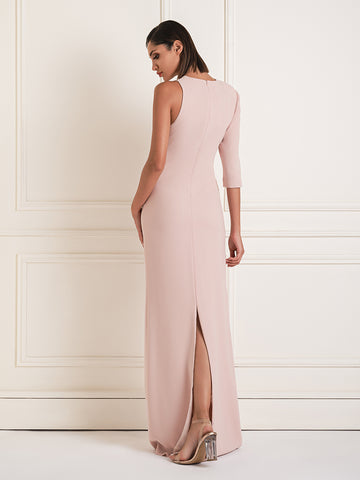 Asymmetrical cutout waist dress with crystals Asymmetrical cutout waist dress with crystals