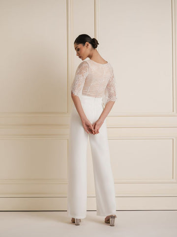 Flair Sleeve Lace Jumpsuit Flair Sleeve Lace Jumpsuit