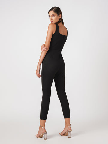 Gold button detail jumpsuit with pockets Gold button detail jumpsuit with pockets
