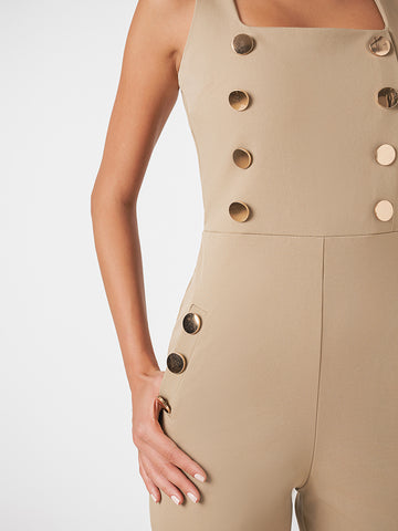 Gold button detail jumpsuit with pockets Gold button detail jumpsuit with pockets