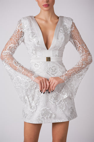 Deep plunge lace mini dress Deep plunge lace mini dress