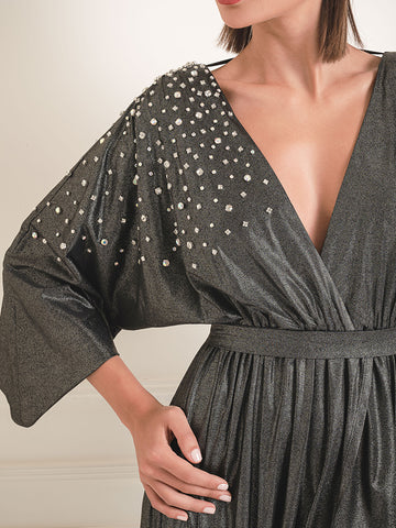 Metallic embellished kimono dress Metallic embellished kimono dress