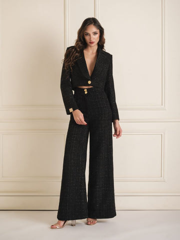 Tweed Pant & Crop Jacket Set Tweed Pant & Crop Jacket Set