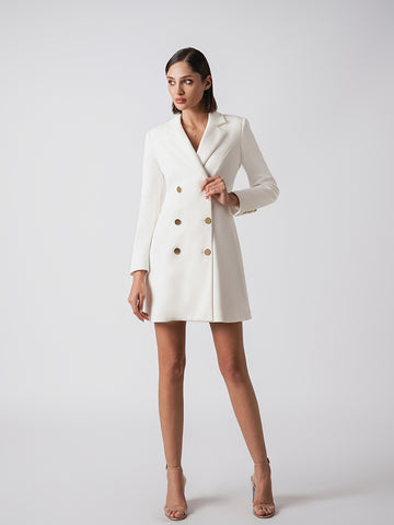 Gold button detail blazer dress Gold button detail blazer dress