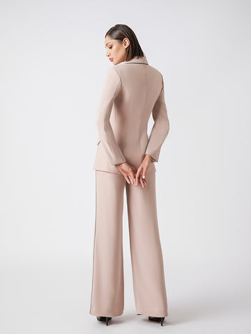 Suit set with contrast trim Suit set with contrast trim