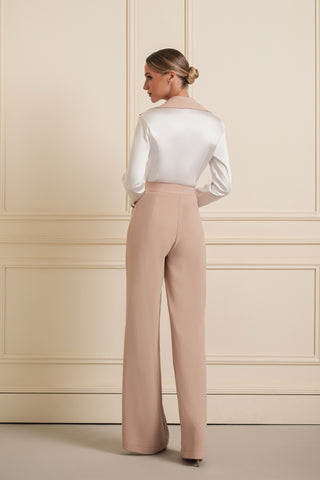 Contrast Collar Blouse