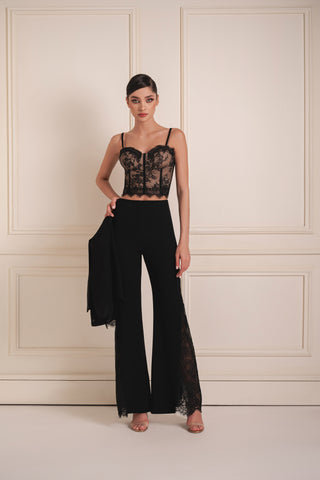 Lace Bustier Suit Set