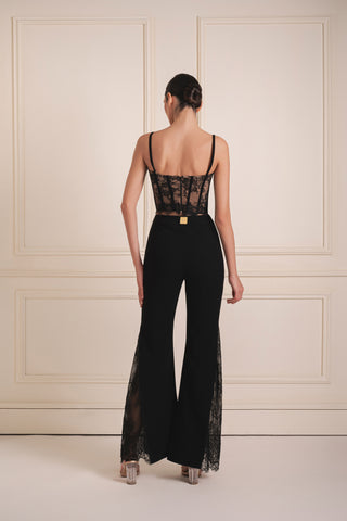 Lace Bustier Suit Set