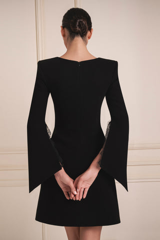 Flair Sleeve Structured Dress