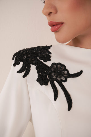 Embellished Shoulder Dress