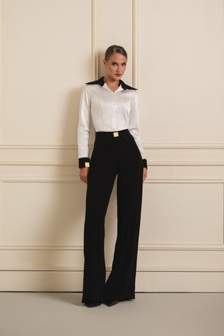 Faux Pocket Suit Pants