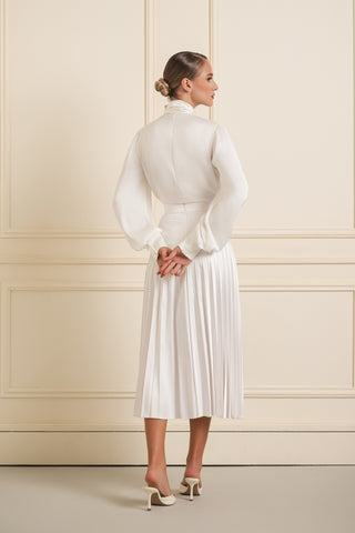 Satin Pleated Skirt