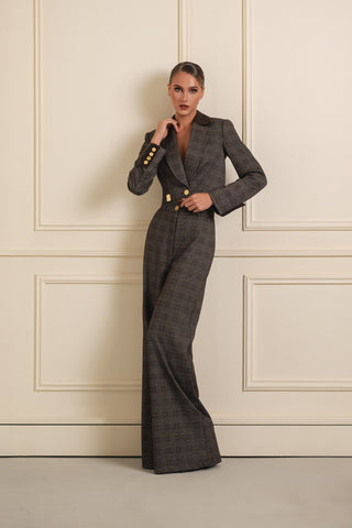 Cropped Blazer & Wide-Leg Trouser Set