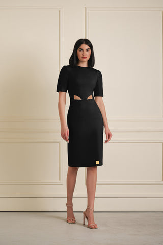 Waist Cut-Out Midi Dress