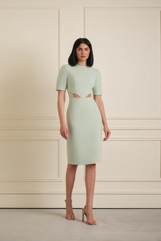 Waist Cut-Out Midi Dress