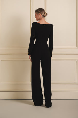 Structured Wide-Leg Jumpsuit