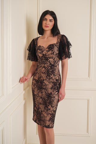 Lace Overlay Dress