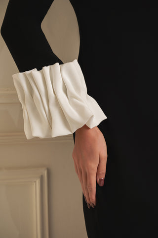 Ruffled Cuff Mini Dress