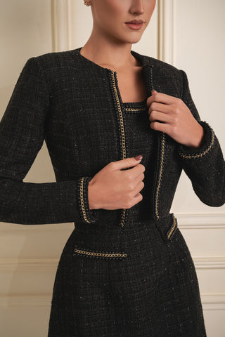 Embellished Tweed Dress Set