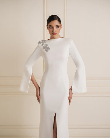 Embellished Shoulder Dress