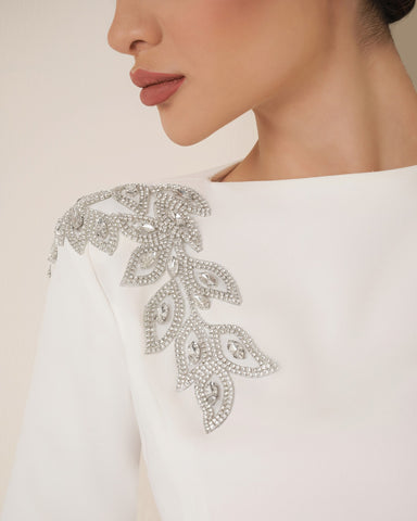 Embellished Shoulder Dress