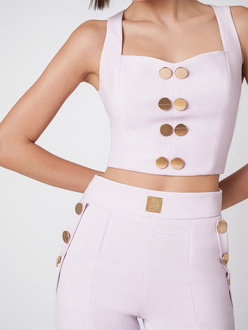 Two piece gold button detail set